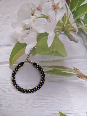 Multicolor Beaded Rope Bracelet - Women Jewelry